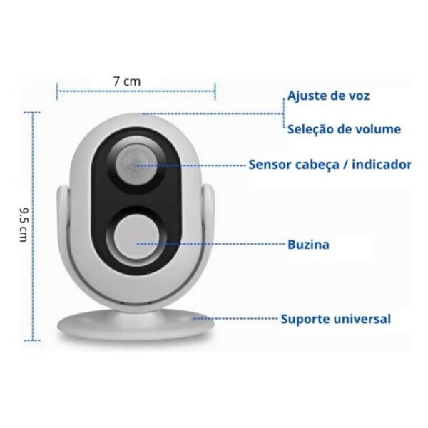 Segunda imagem deSensor de Presença Campainha Alarme BM-607 Bivolt